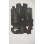 Pierre SOULAGES (1919) Eau Forte VIII, 1957 Lithograph and stencil