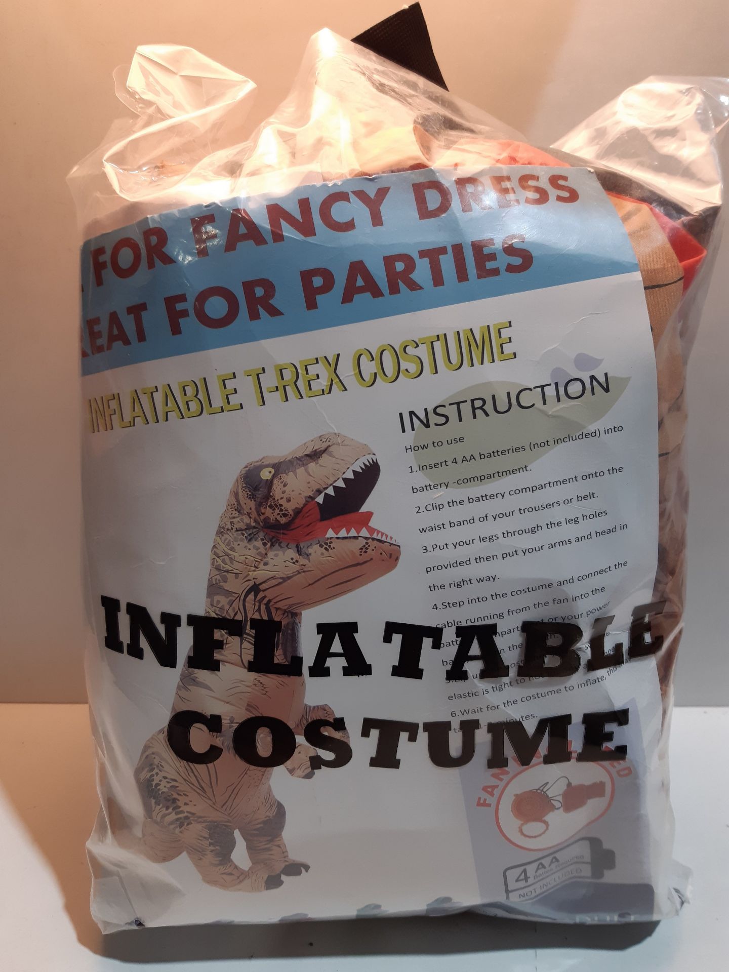 RRP £38.99 BESTPARTY Adult Inflatable Dinosaur Costume T-Rex Costume - Image 2 of 2