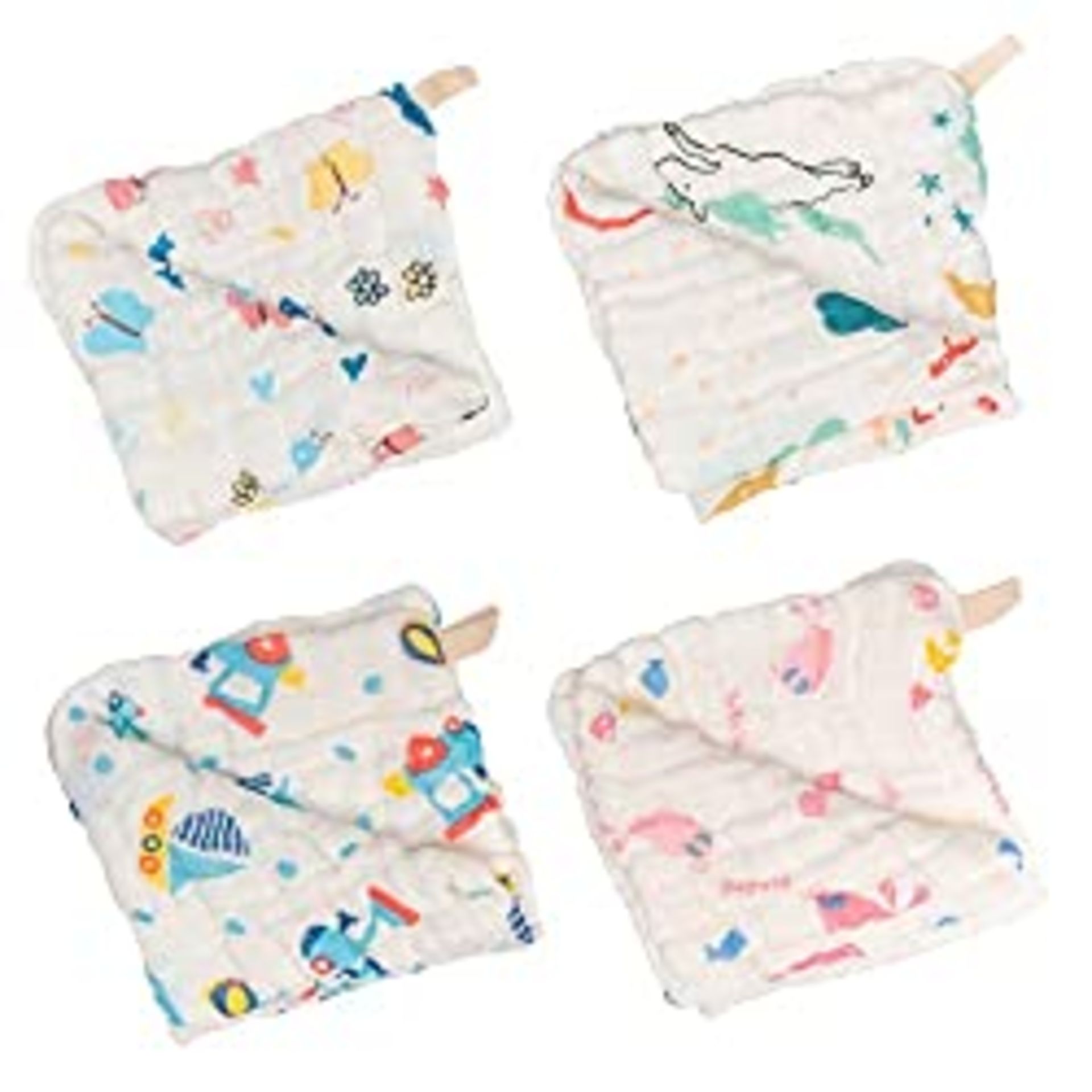 RRP £10.85 Chuckle - 12 Extra Soft 6 Layered Muslin Squares for Babies - 30x30cm.