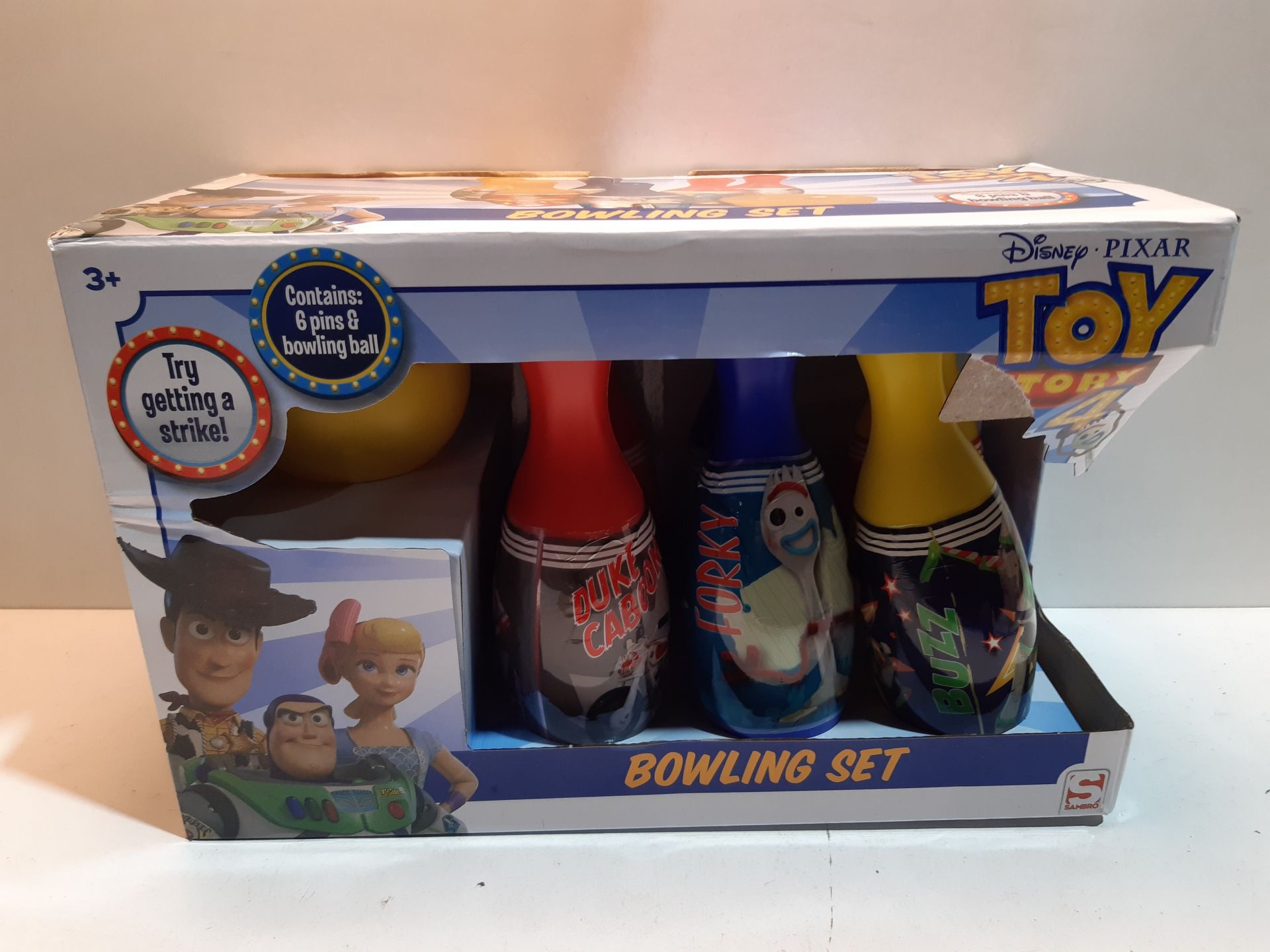 RRP £9.98 Toy Story 4 Forky Bowling Set Toys For Kids | Includes - Image 2 of 2