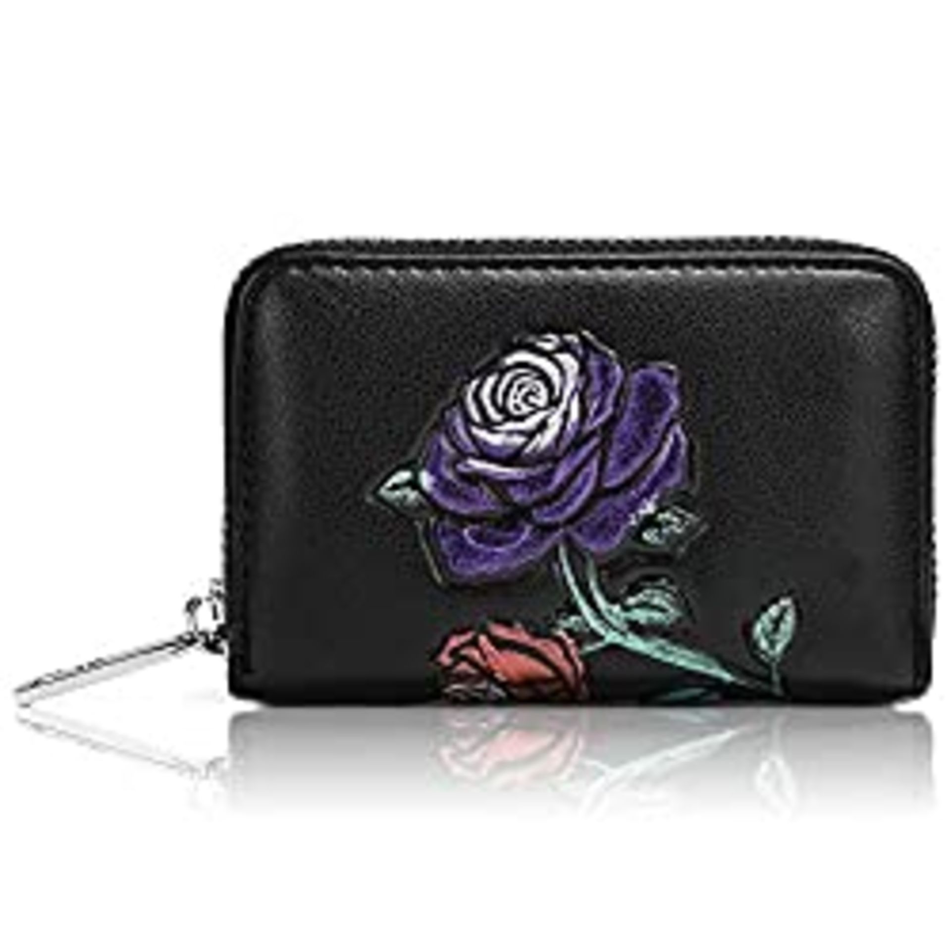 RRP £11.99 RFID Credit Holder Wallet for Women Leather Zipper Card Case for Ladies