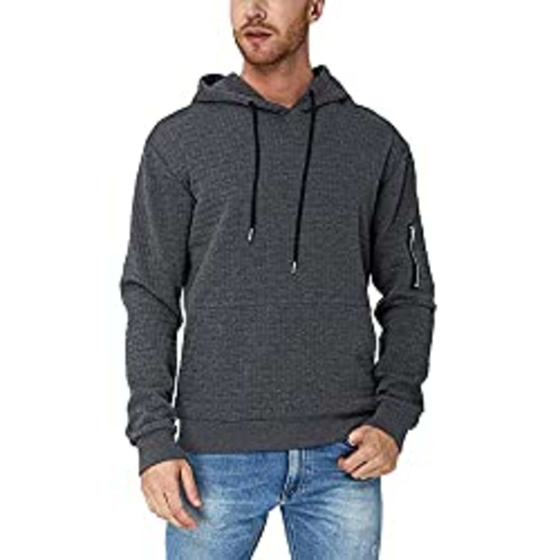 RRP £23.98 Mens Plain Hoodies Pullover Hooded Sweatshirts Hoodie