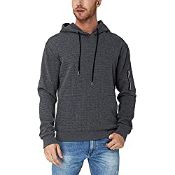 RRP £23.98 Mens Plain Hoodies Pullover Hooded Sweatshirts Hoodie