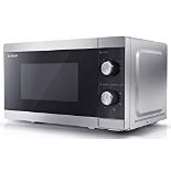 RRP £79.94 SHARP YC-MS01U-S 800W Solo Microwave Oven with 20 L Capacity