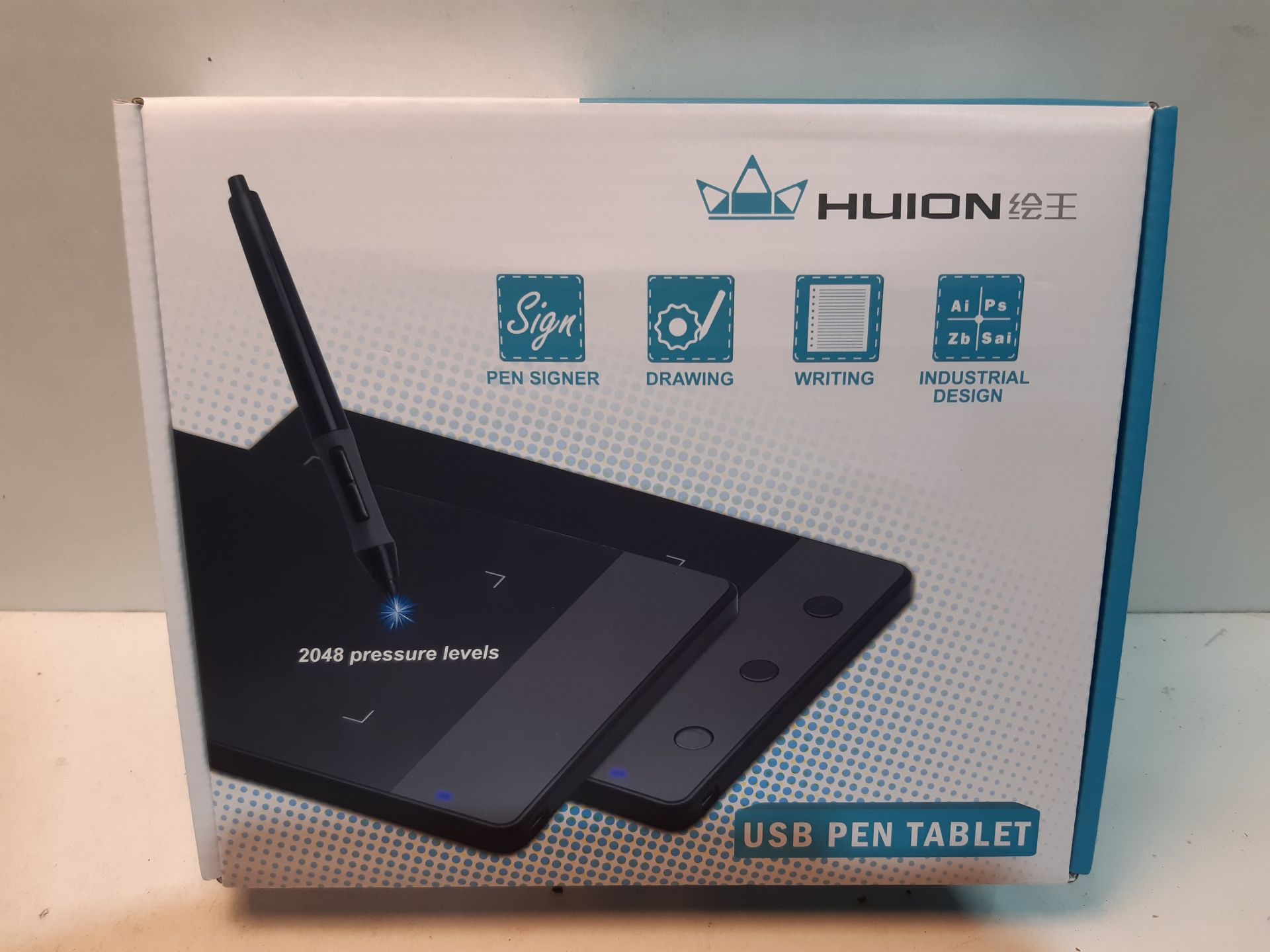 RRP £24.29 HUION H420 USB Graphics Drawing Tablet Board Kit - Image 2 of 2