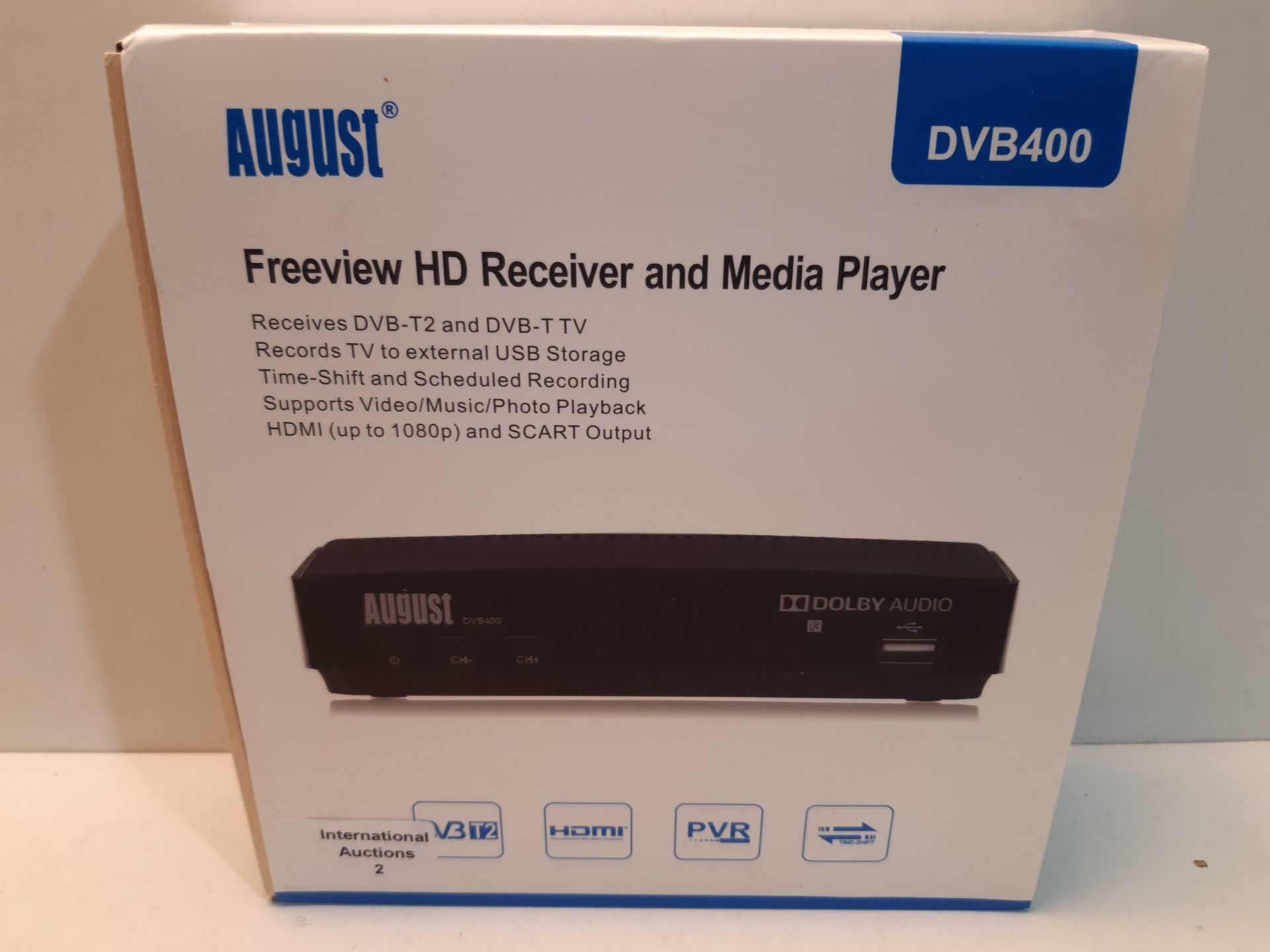 RRP £29.56 HD Freeview Set Top Box August DVB400 - Watch - Image 2 of 2