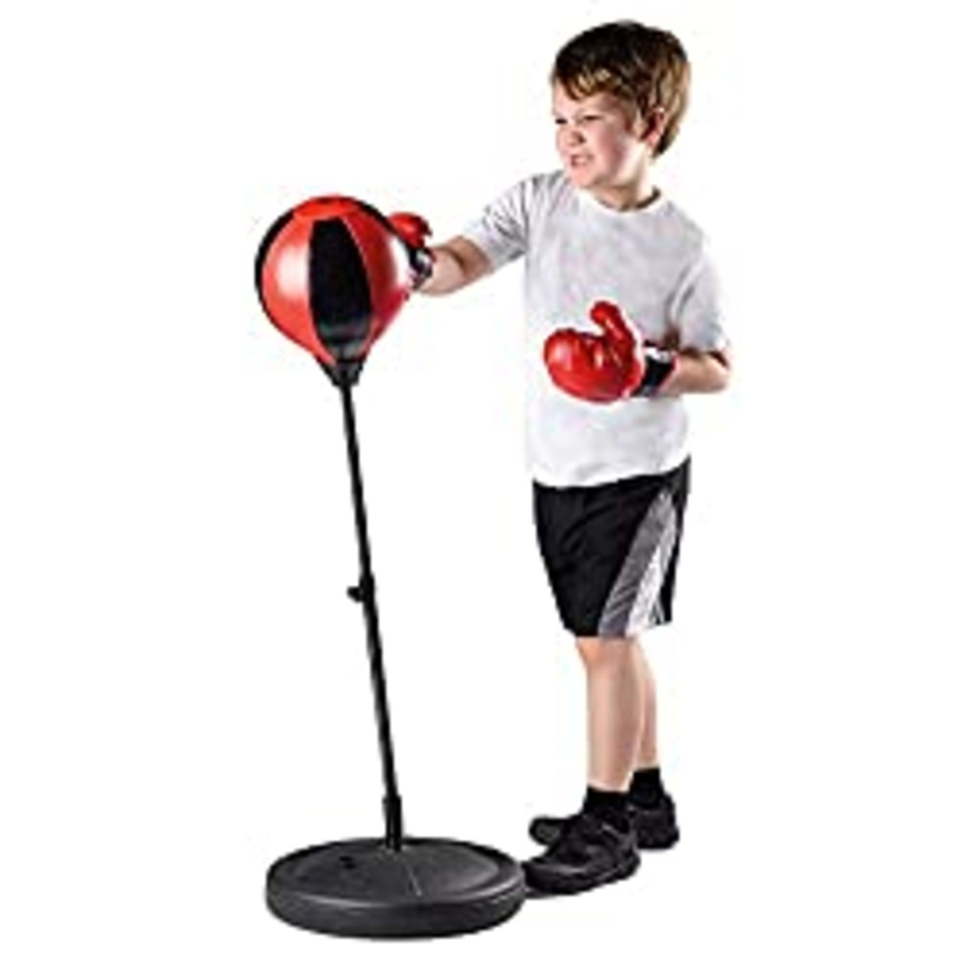 RRP £19.99 Toyrific Kids Punch Ball with Gloves, 72 - 108cm Boxing Bag Set