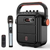 RRP £69.98 JYX Karaoke Machine with Wireless Microphone and Adjustable Shoulder Strap