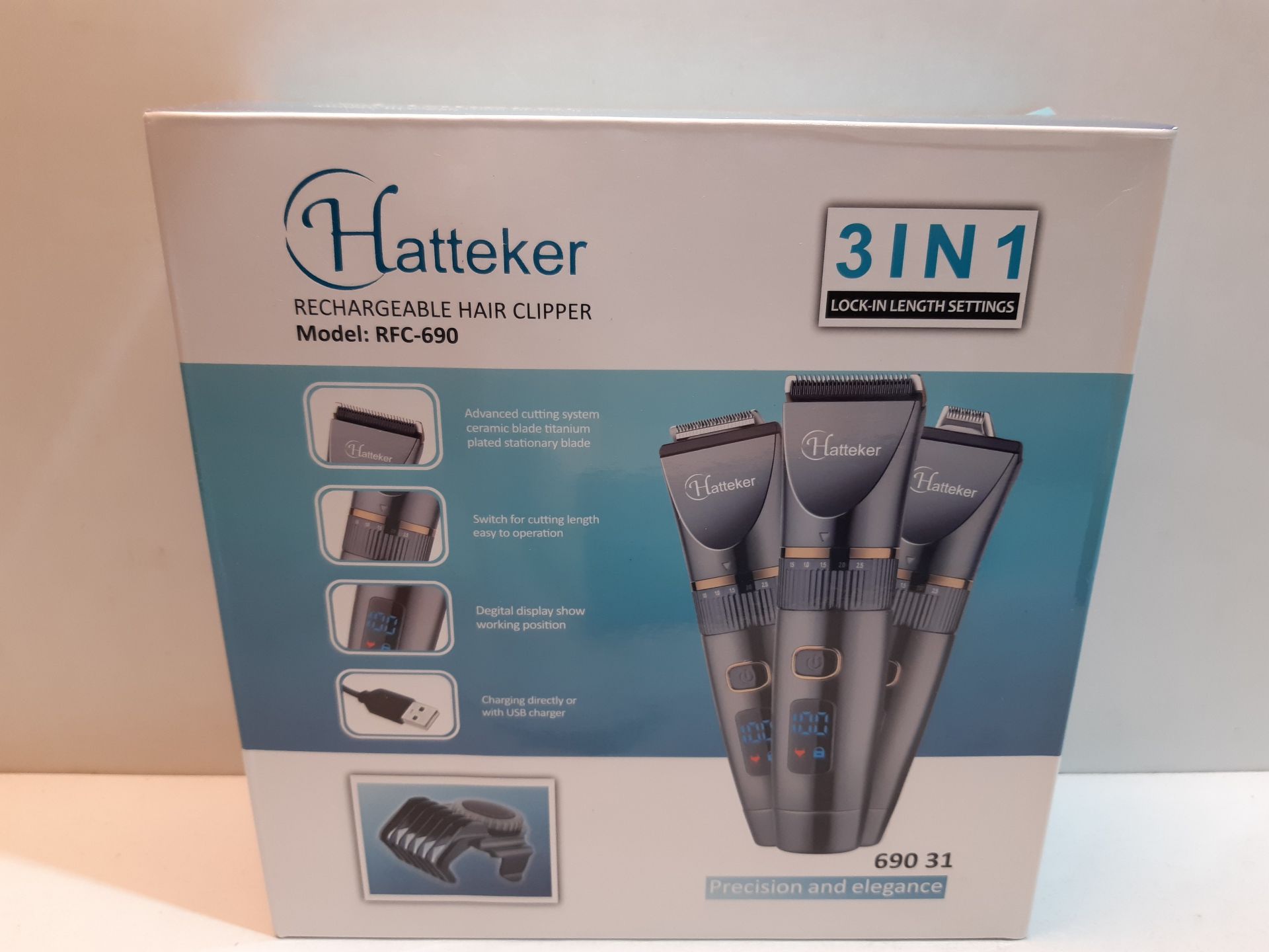 RRP £39.98 Hatteker Beard Trimmer Hair Clipper Professional Cordless - Image 2 of 2