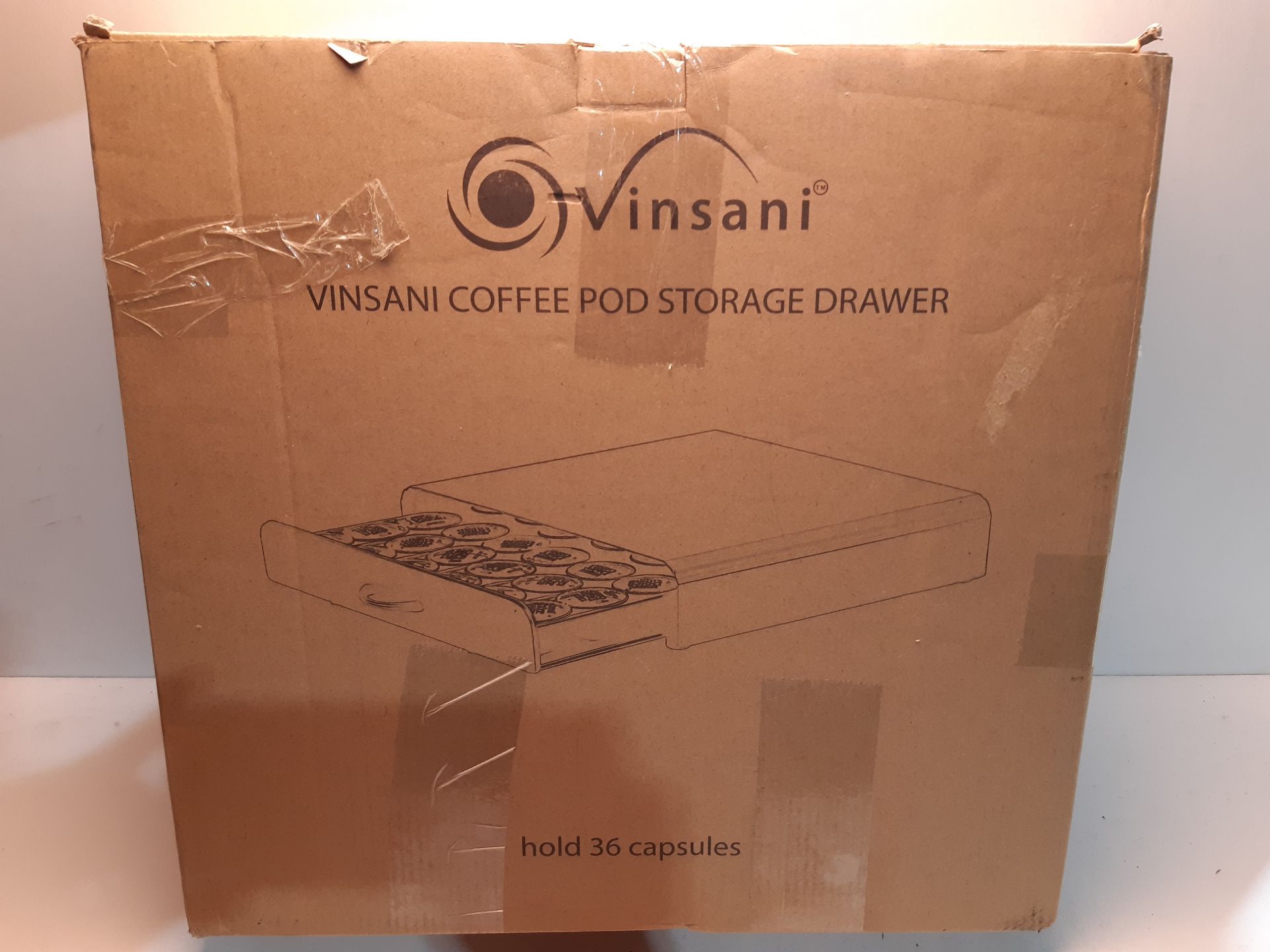 RRP £24.98 Vinsani 36 Capsules Coffee Pod Storage with Sliding - Image 2 of 2