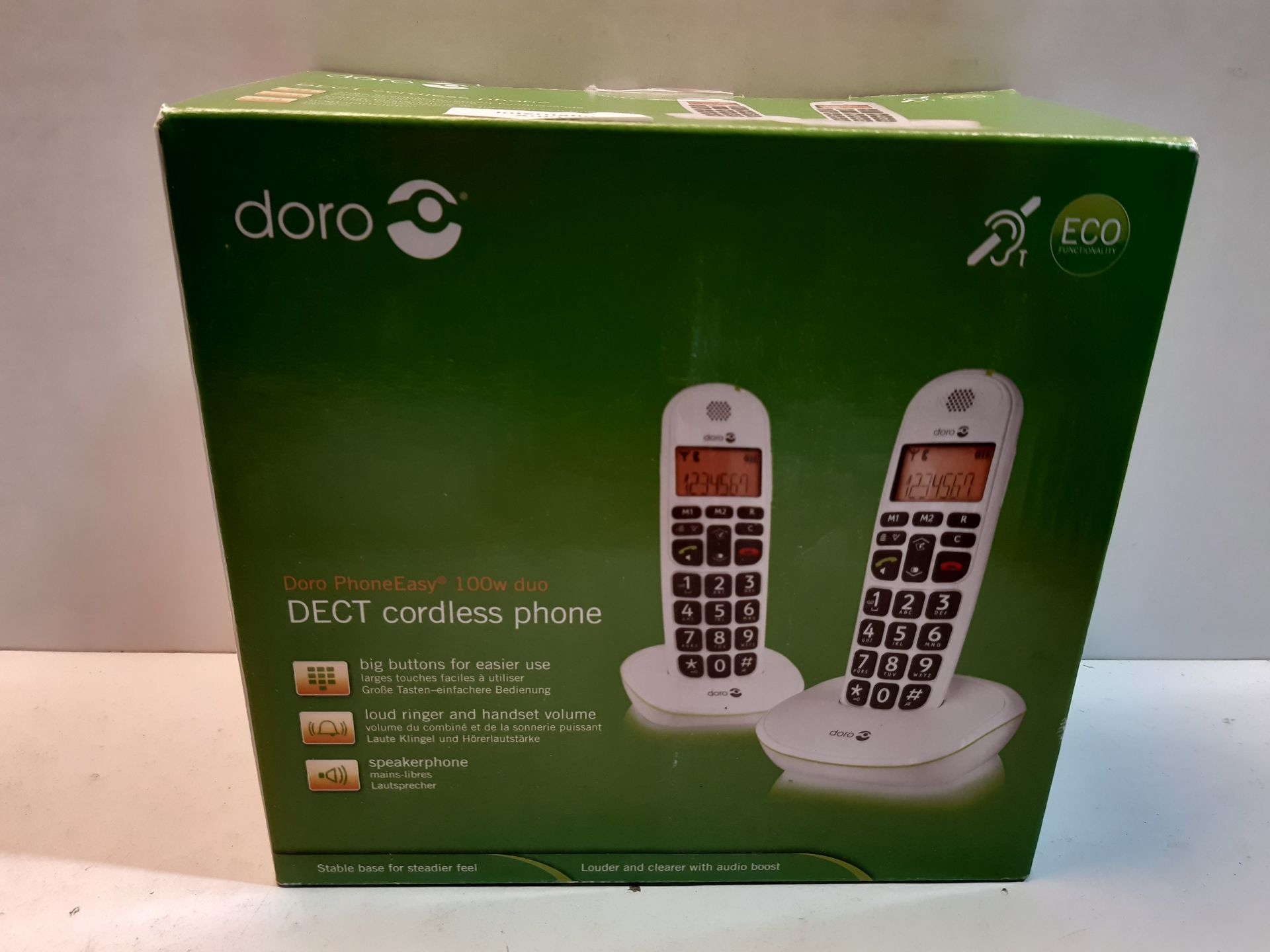 RRP £52.49 Doro PhoneEasy 100W DECT Cordless Phone with Amplified Sound and Big Buttons - Image 2 of 2