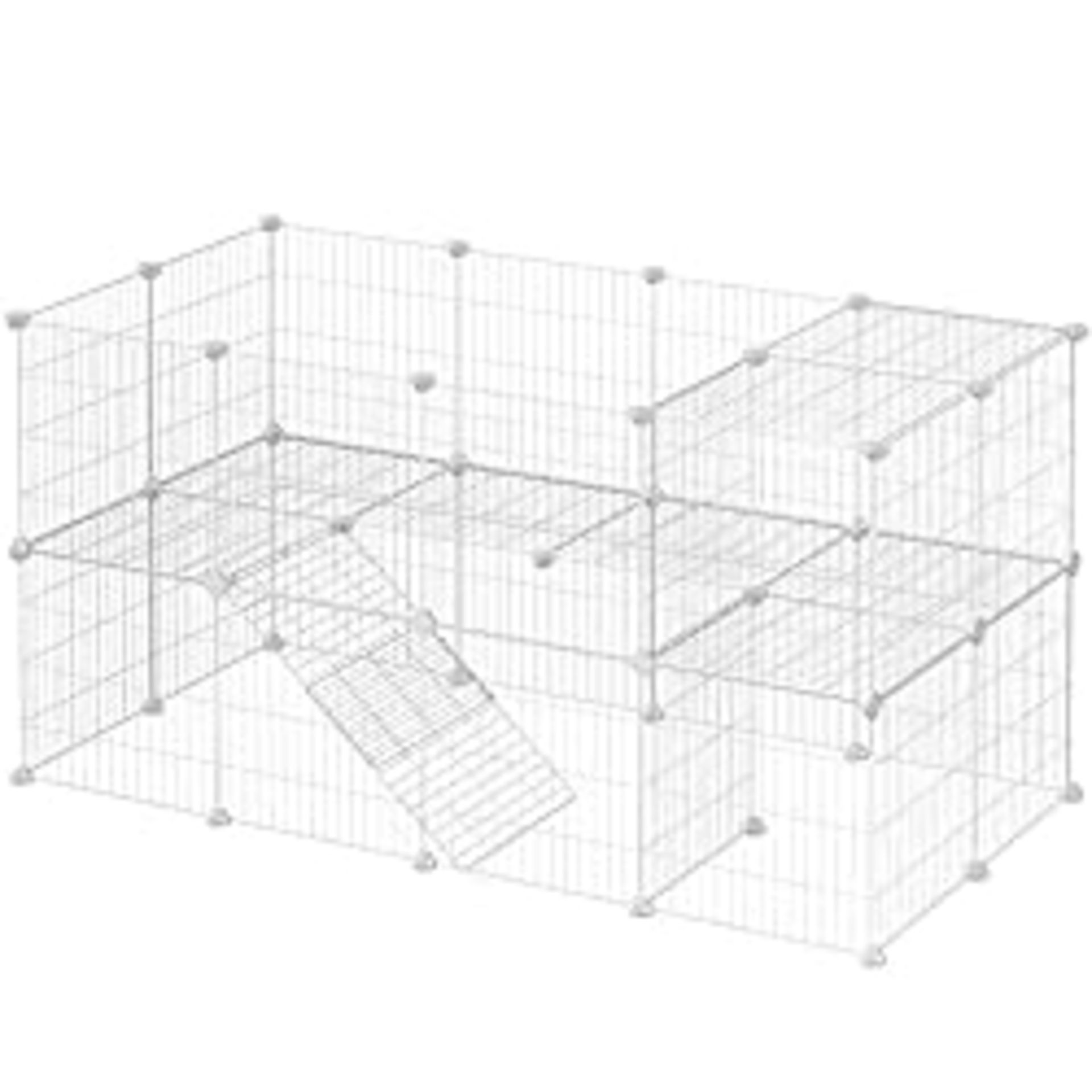 RRP £45.60 SONGMICS 2-Floor Metal Pet Playpen