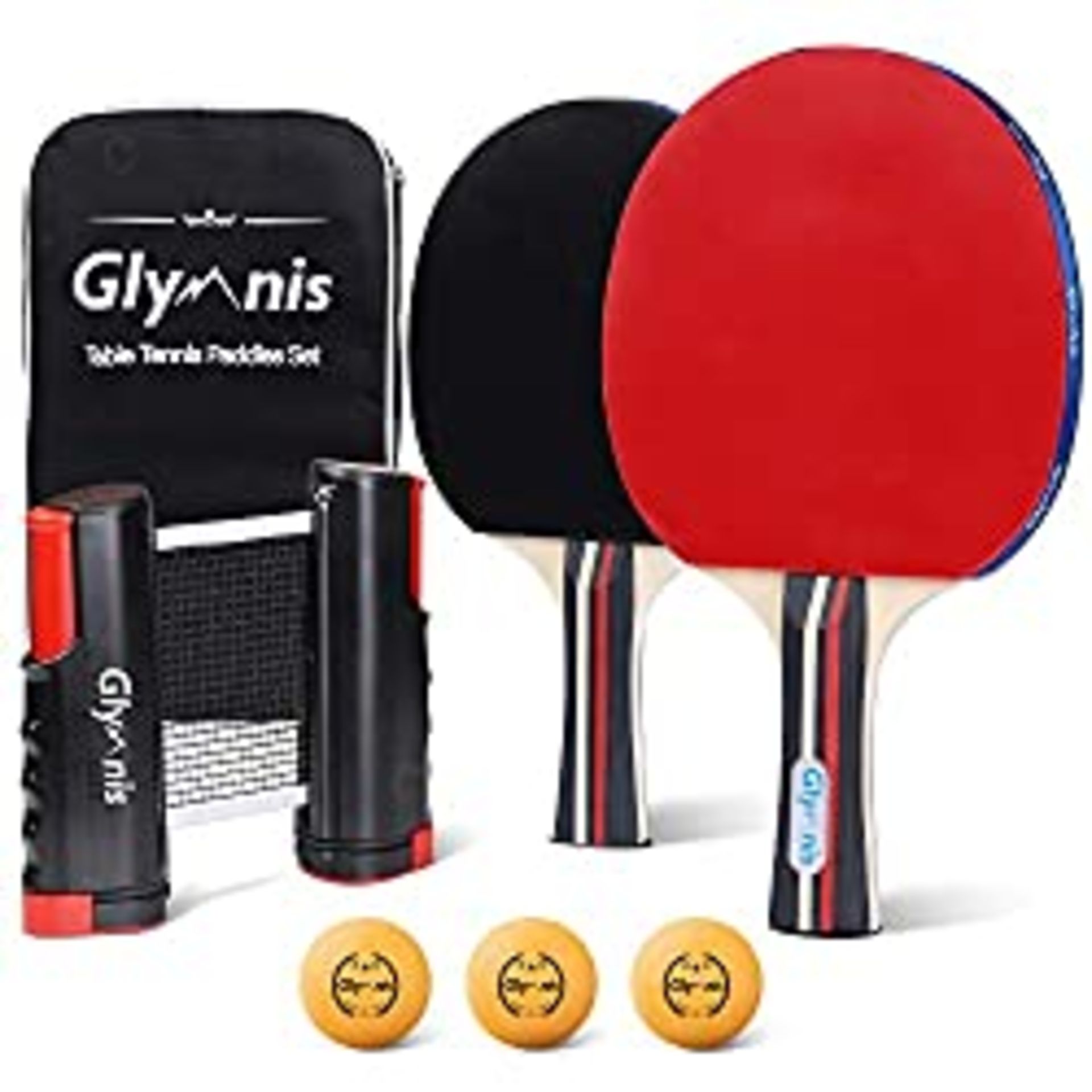 RRP £19.99 Glymnis Table Tennis Set Portable Ping Pong Set with
