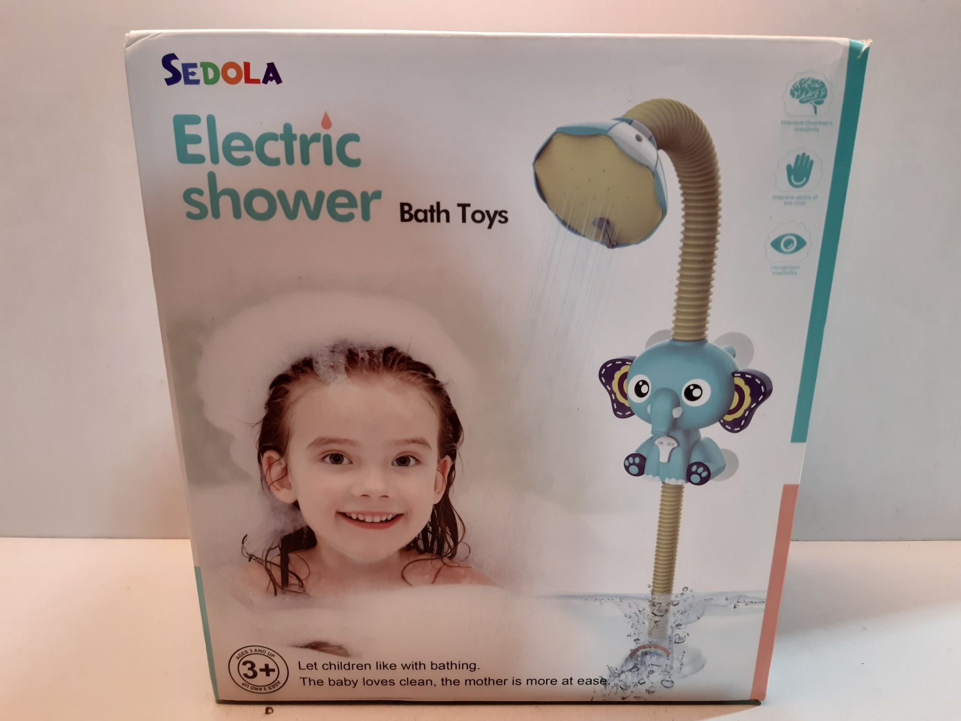 RRP £19.99 EARSOON Baby Bath Toys Electric Elephant Animal Sucker