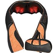 RRP £45.96 Shiatsu Neck Shoulder Massager Electric Back Massage Pillow with Heat