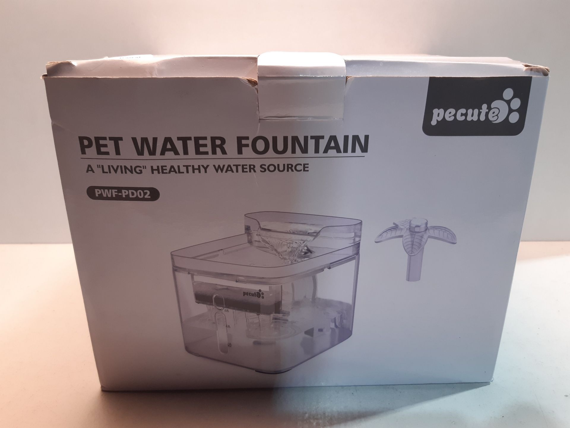 RRP £23.99 pecute Cat Water Fountain Ultra-Quiet - Image 2 of 2
