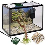 RRP £38.58 URBNLIVING 18 Litre Glass Aquarium Fish Tank Starter
