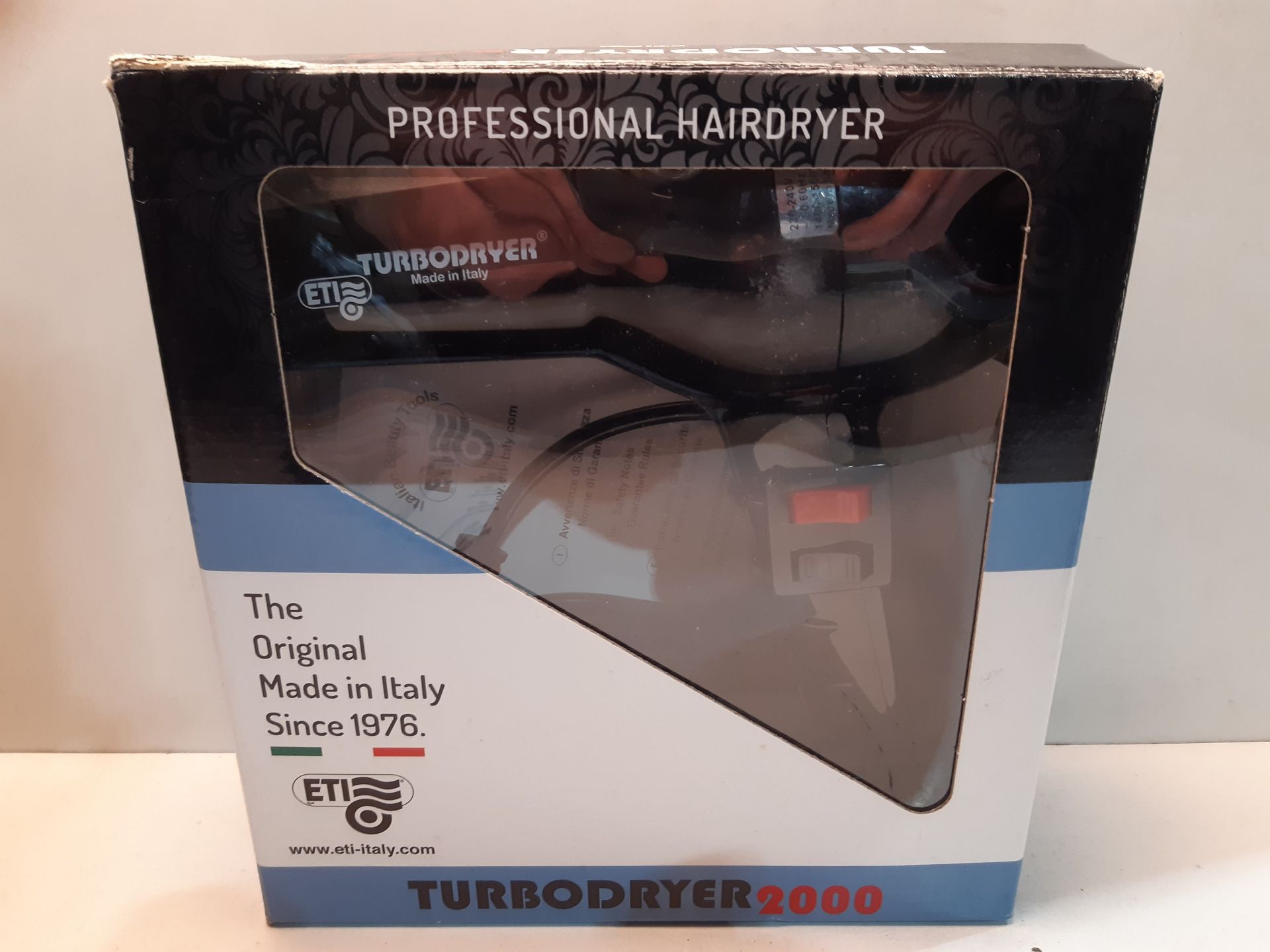 RRP £41.95 ETI Turbodryer 2000 Salon Professional Hair Dryer Black - Image 2 of 2