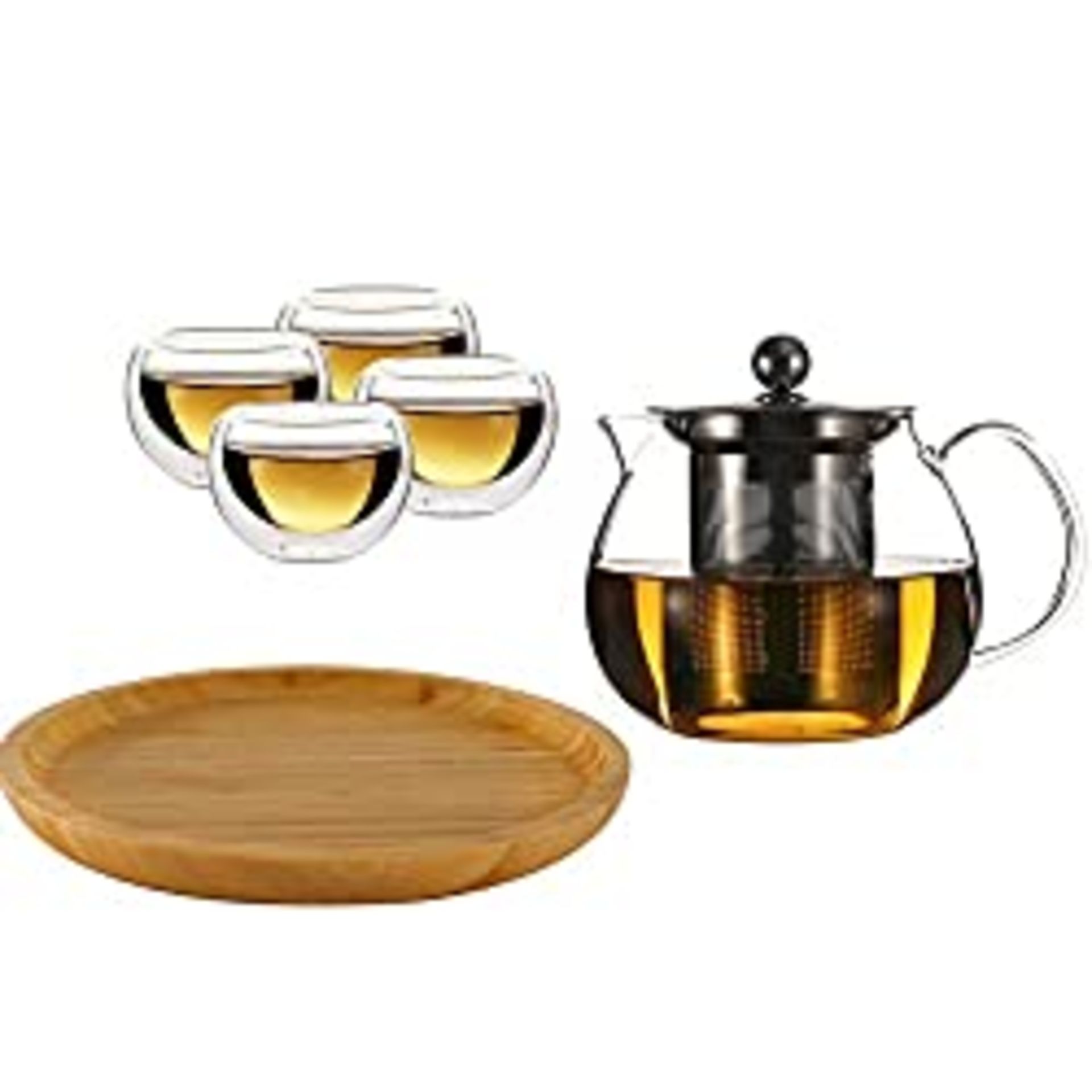 RRP £29.99 Glass Tea Sets with Teapot