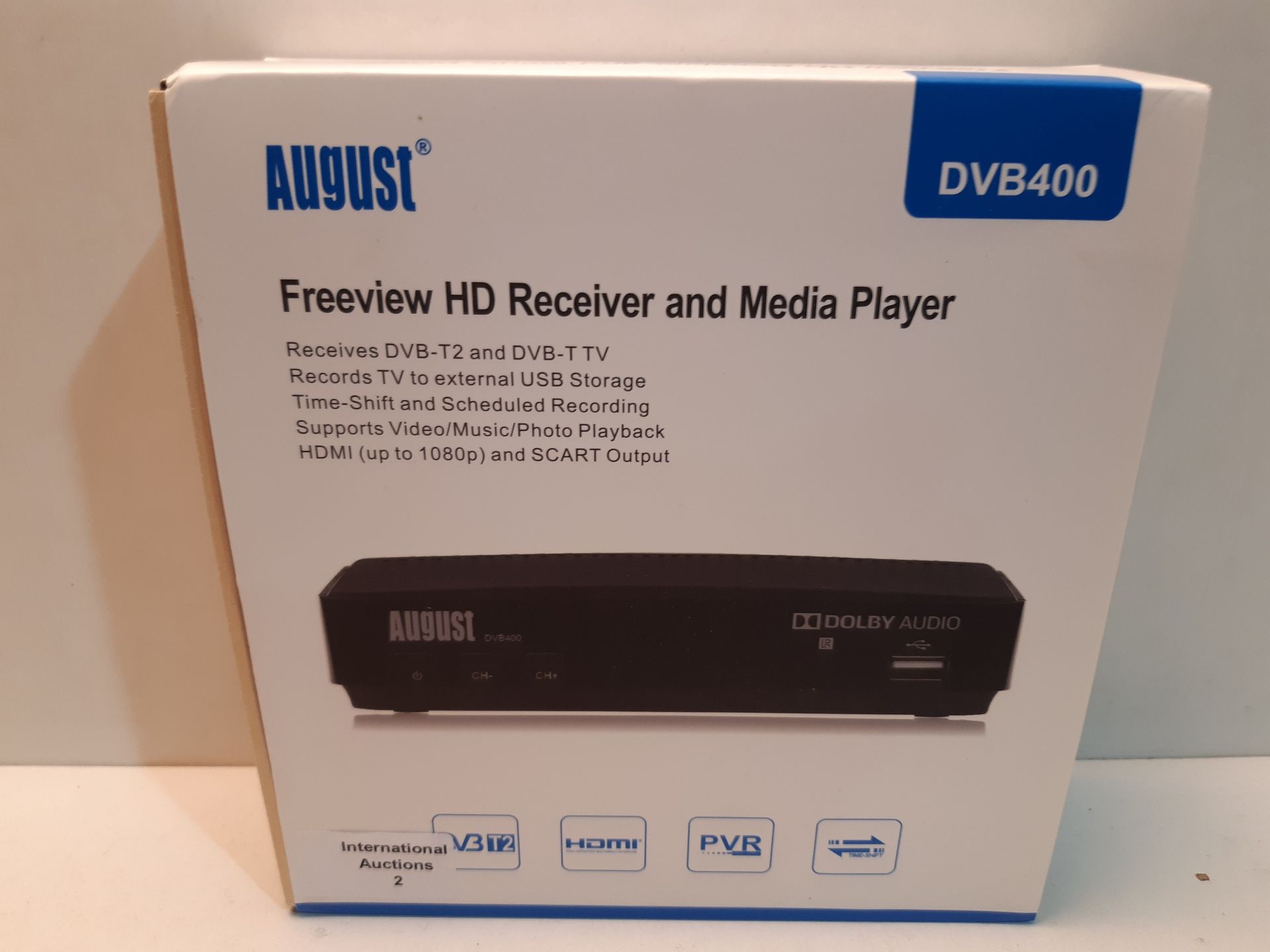 RRP £29.56 HD Freeview Set Top Box ? August DVB400 - Watch - Image 2 of 2