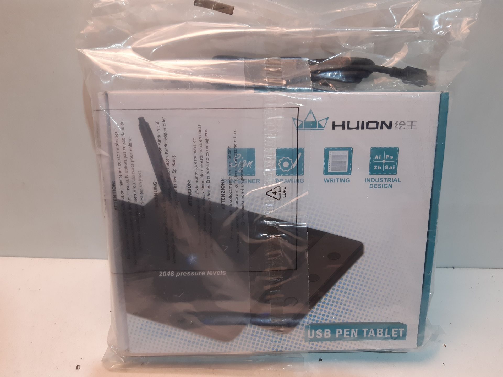 RRP £24.29 HUION H420 USB Graphics Drawing Tablet Board Kit - Image 2 of 2