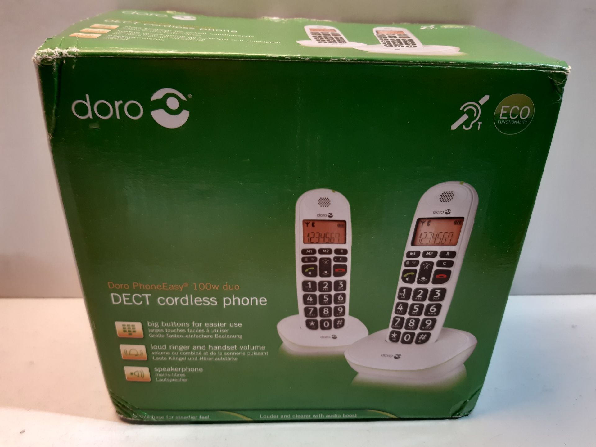 RRP £36.49 Doro PhoneEasy 100W DECT Cordless Phone with Amplified Sound and Big Buttons - Image 2 of 2