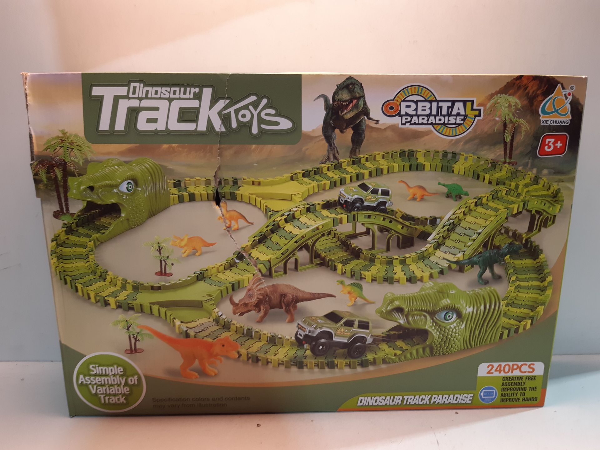 RRP £30.98 Dinosaur Race Track Car Toy Set - Image 2 of 2