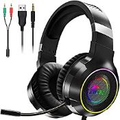 RRP £22.99 NJSJ Gaming Headset with Microphone