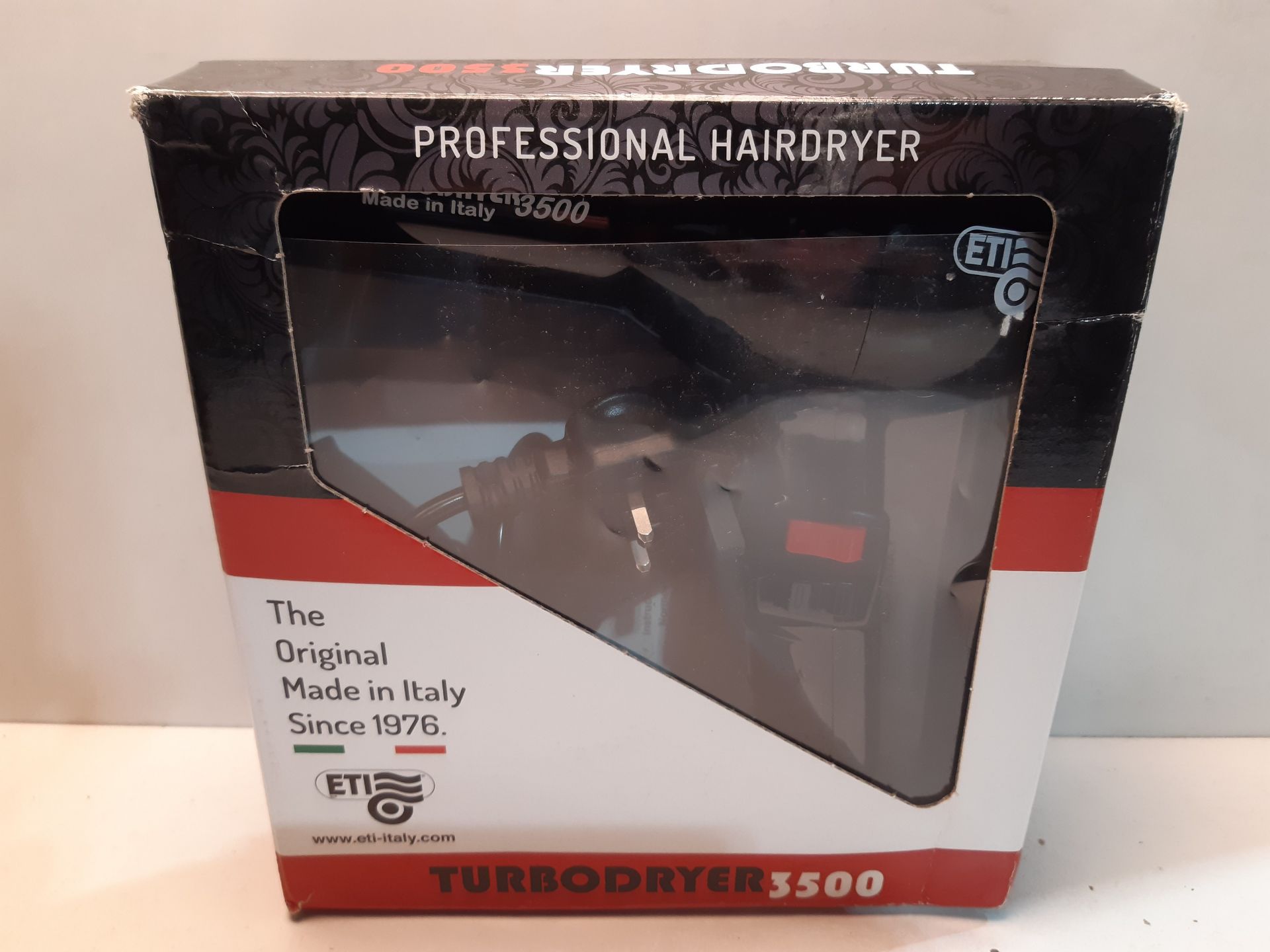 RRP £55.25 ETI Turbodryer 3500 Professional Salon Hair Dryer - Black - Image 2 of 2