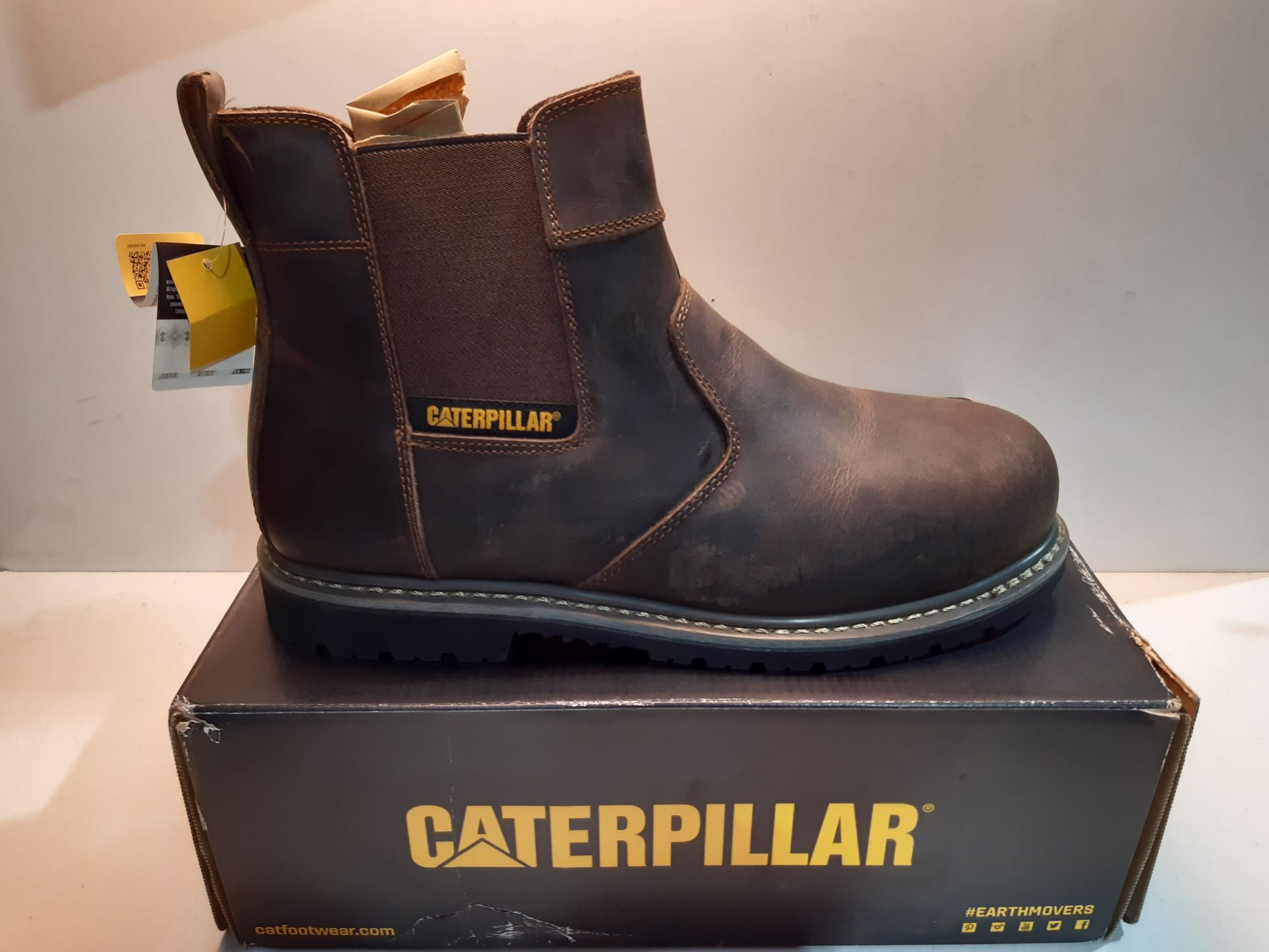 RRP £63.49 Caterpillar CAT Safety Footwear Dealer Mens Boot in Brown - Size 12 UK - Brown - Image 2 of 2