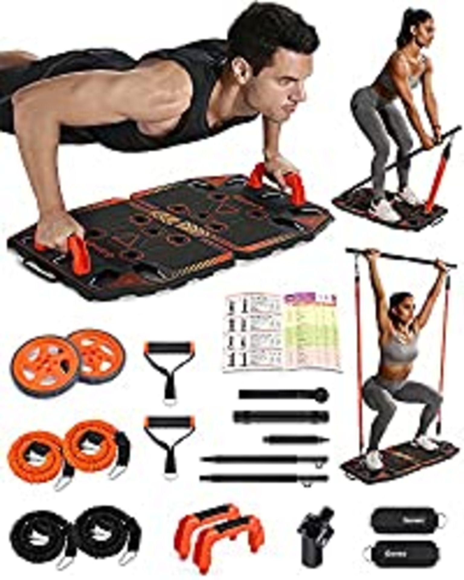RRP £142.98 Gonex Portable Home Gym Workout Equipment with 14 Exercise