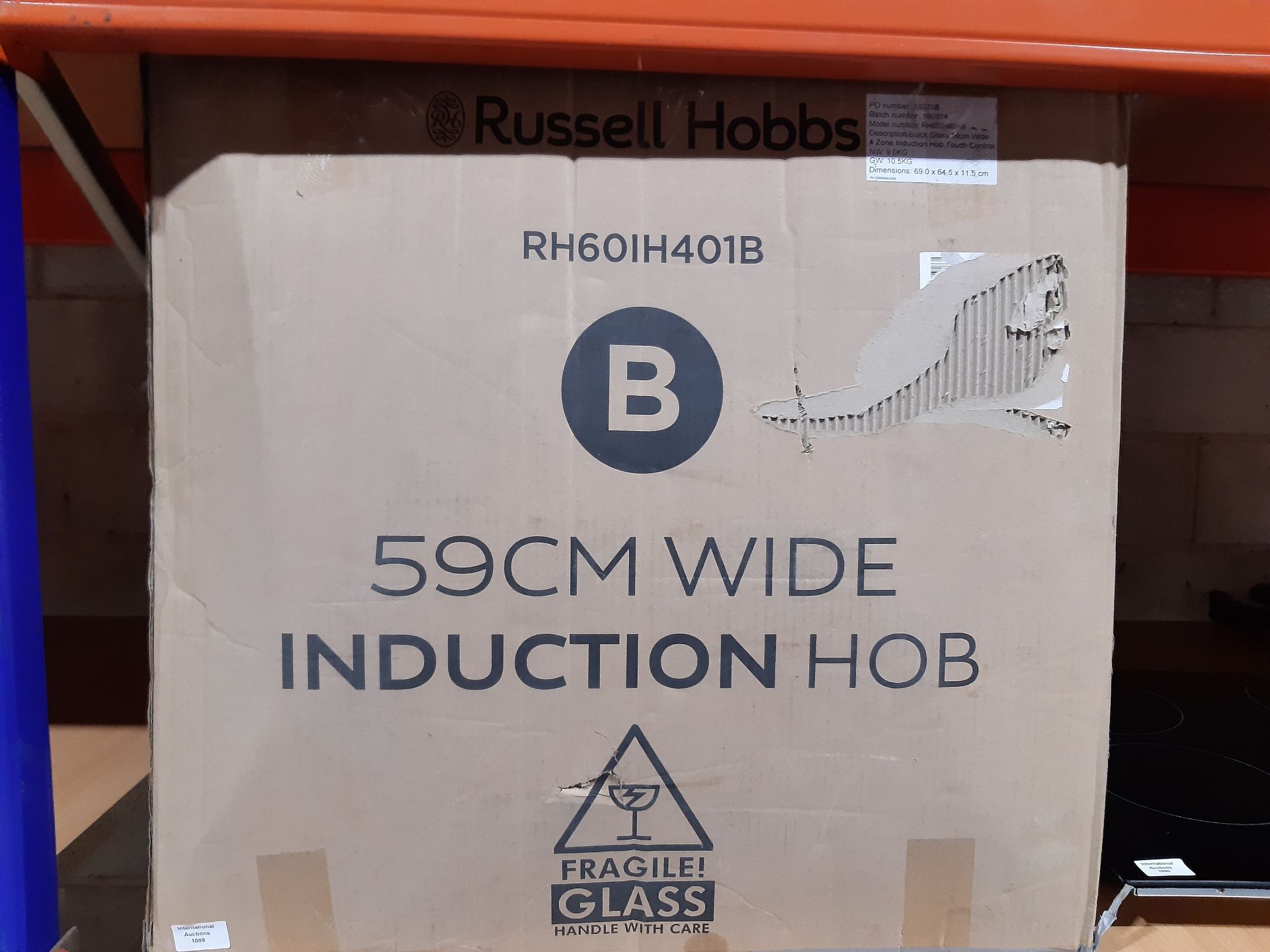 RRP £199.00 Russell Hobbs 59cm Wide Inductiion Hob Model: RH60IH401B