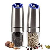 RRP £22.99 Electric Salt and Pepper Grinder Set