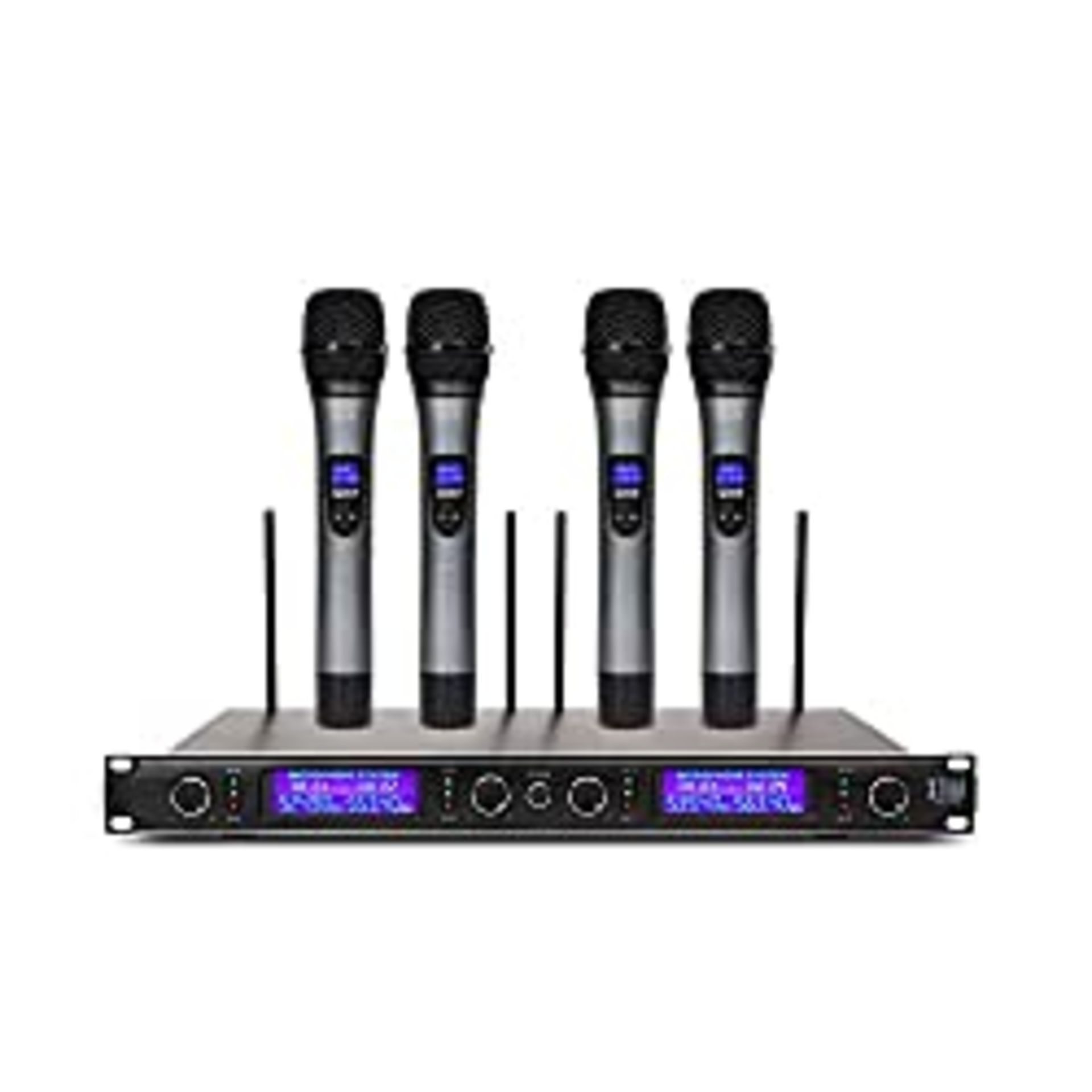 RRP £119.00 XTUGA EW240 UHF 4 Channel Wireless Microphone System