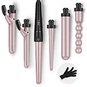 RRP £37.99 Curling Wand Iron Tongs 9mm-32mm PTC Ceramic Barrels