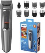 PHILIPS MULTIGROOM SERIES 3000 9 TOOLS RRP £30Condition ReportAppraisal Available on Request - All