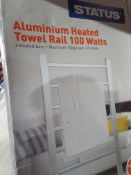 STATUS ALUMINIUM HEATED TOWEL RAIL 100 WATTS RRP £45Condition ReportAppraisal Available on Request -