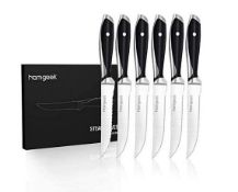 X 2 PACKS HOMGEEK STEAK KNIVES COMBINED RRP £70Condition ReportAppraisal Available on Request -