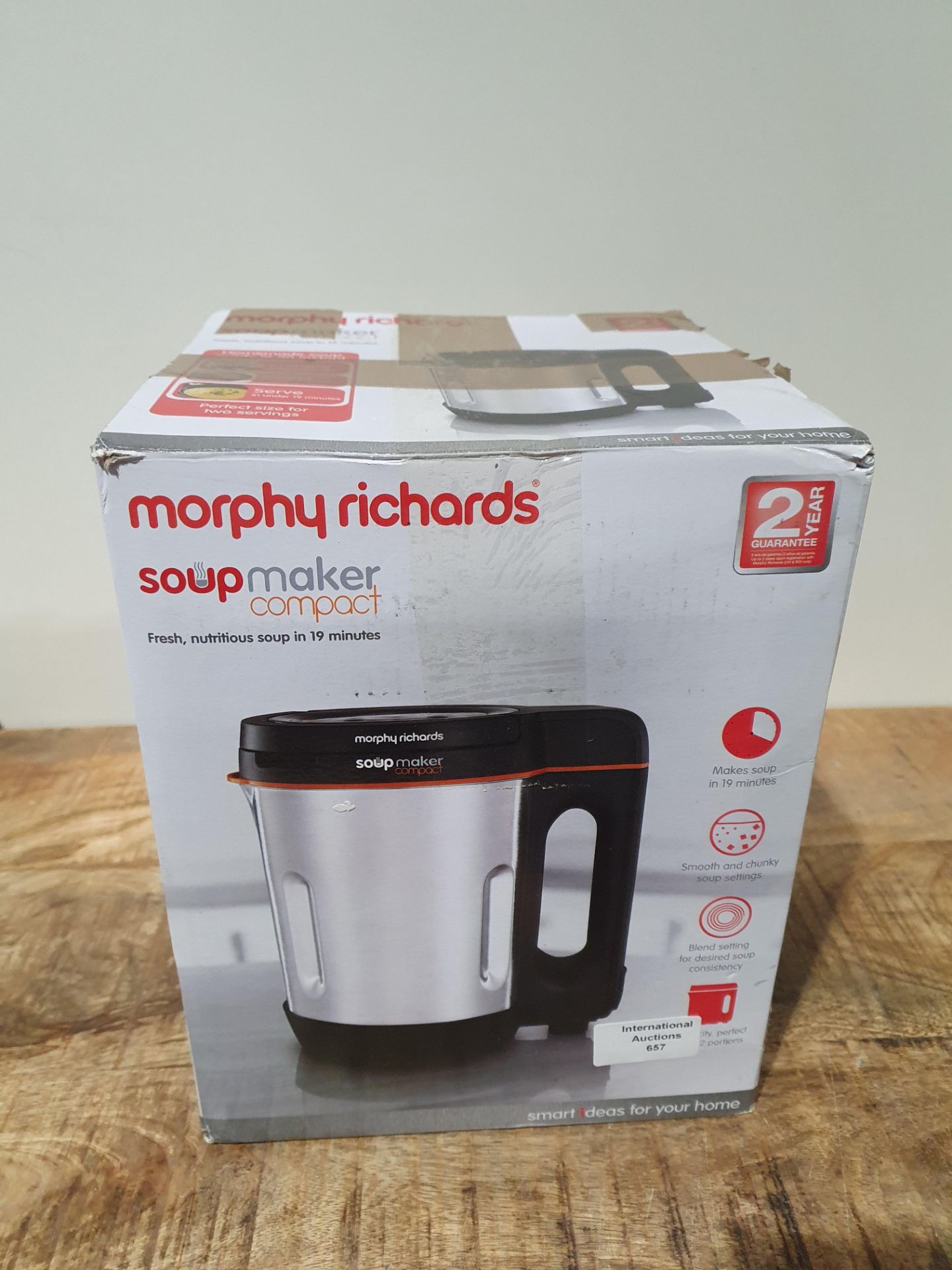 MORPHY RICHARDS SOUP MAKER COMPACT RRP £45 Condition ReportAppraisal Available on Request - All