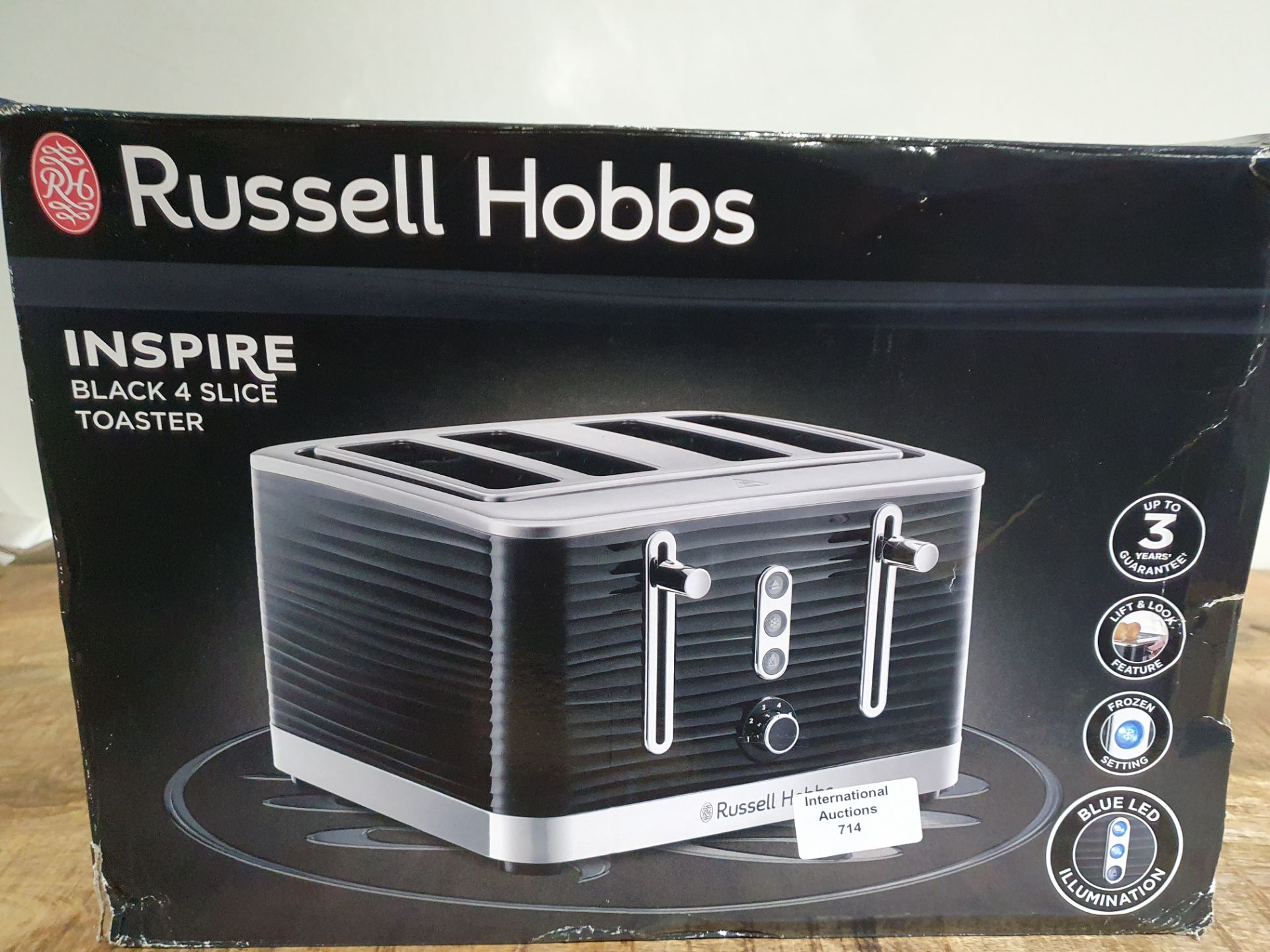 RUSSELL HOBBS INSPIRE BLACK 4 SLICE TOASTER RRP £45 Condition ReportAppraisal Available on Request - - Image 2 of 2