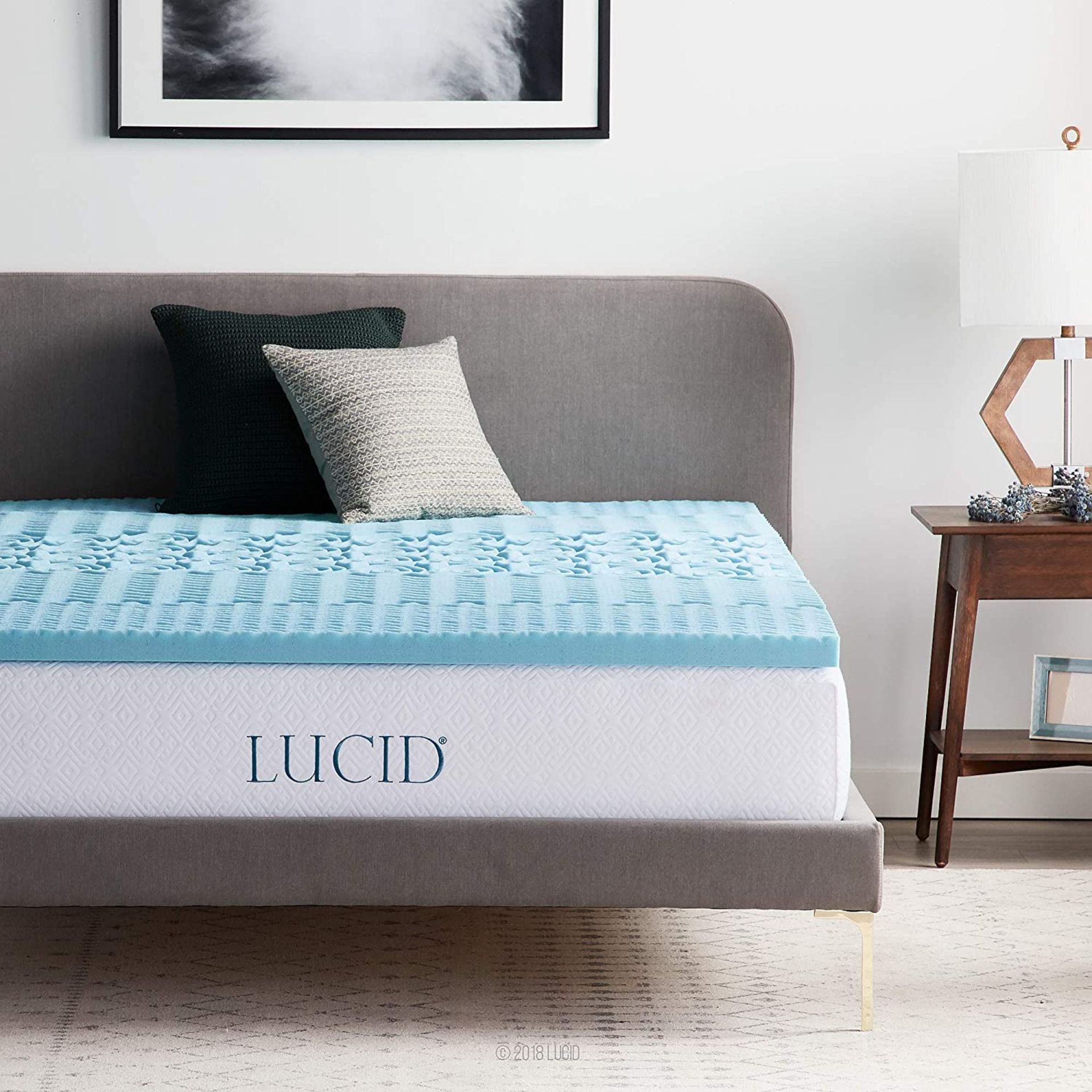 LUCID ZONED GEL MATTRESS TOPPER RRP £42Condition ReportAppraisal Available on Request - All Items