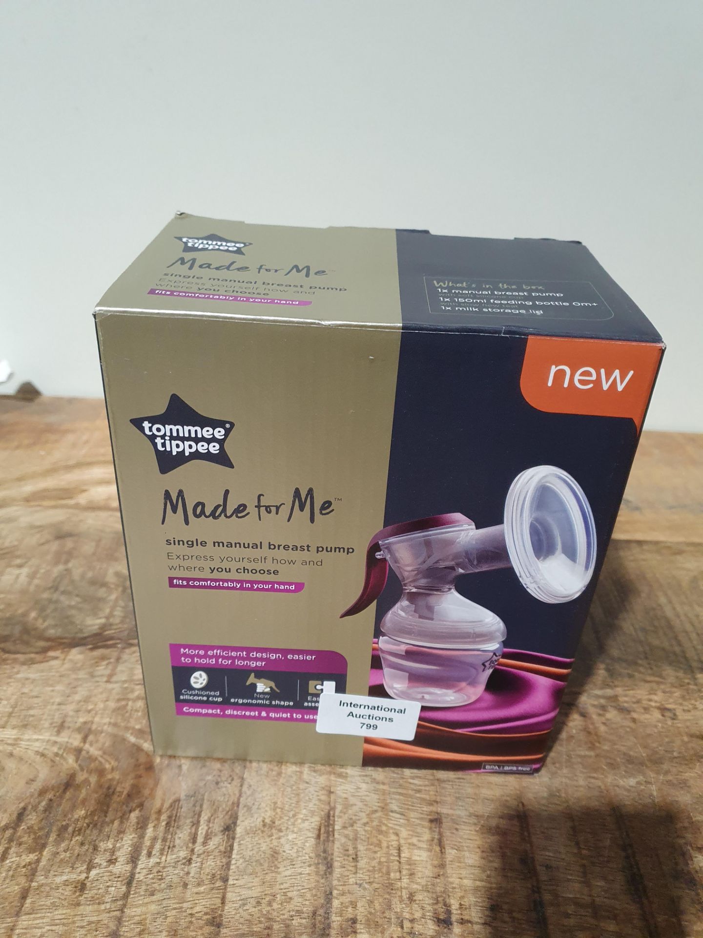 TOMMEE TIPPEE MADE FOR ME SINGLE MANUAL BREAT PUMP RRP £34Condition ReportAppraisal Available on