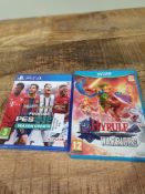 X 2 GAMES PS4 FOOTBALL PES 2021 AND WII U HYRULE WARRIORSCondition ReportAppraisal Available on
