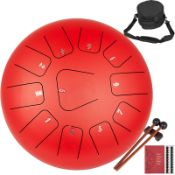 RED STEEL TONGUE DRUM WITH 11 NOTES RRP £42.99Condition ReportAppraisal Available on Request - All