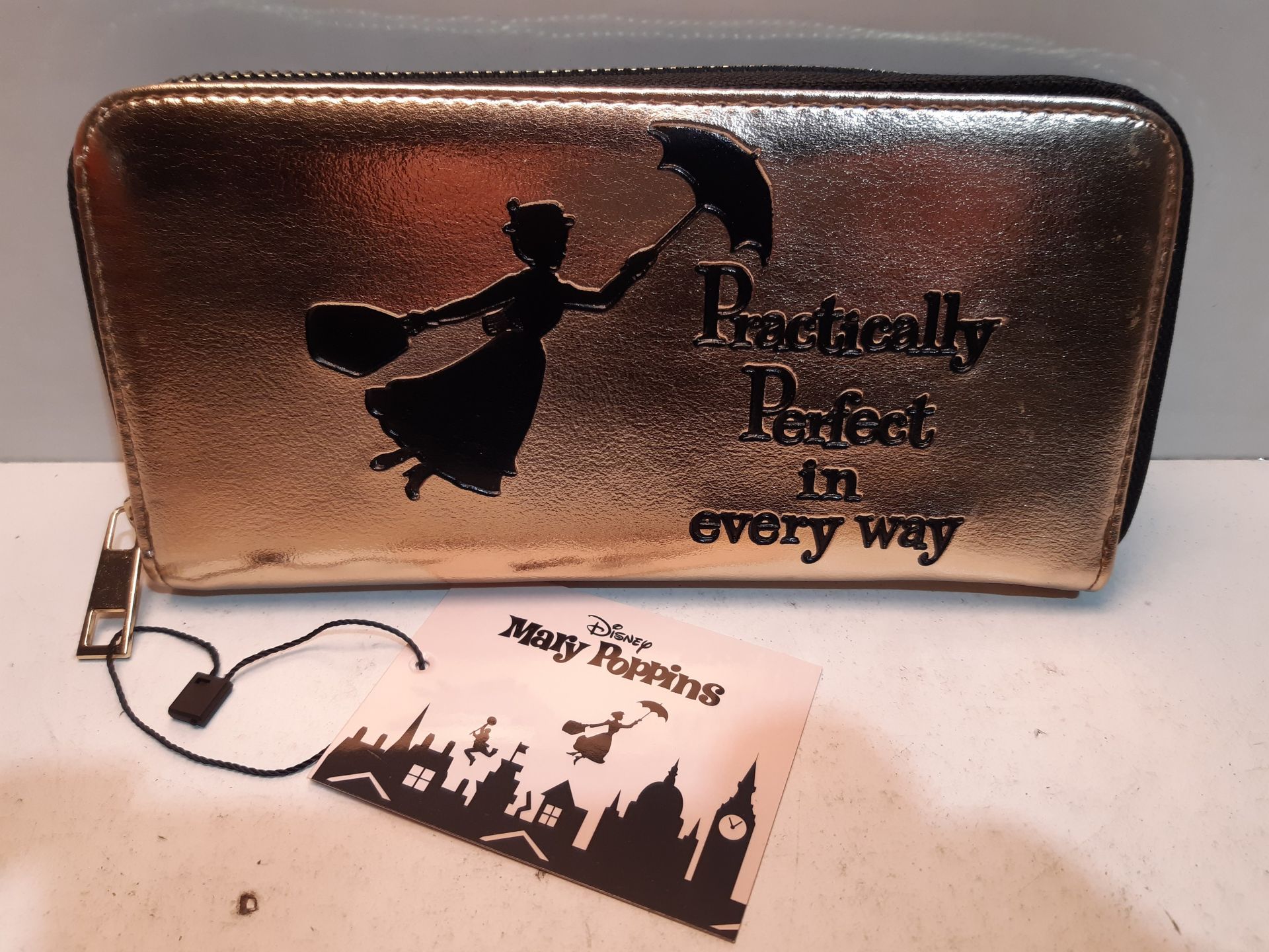 RRP £14.98 Mary Poppins Gifts Women Purses Ladies Wallet Rose Gold Disney Handbag - Image 2 of 2