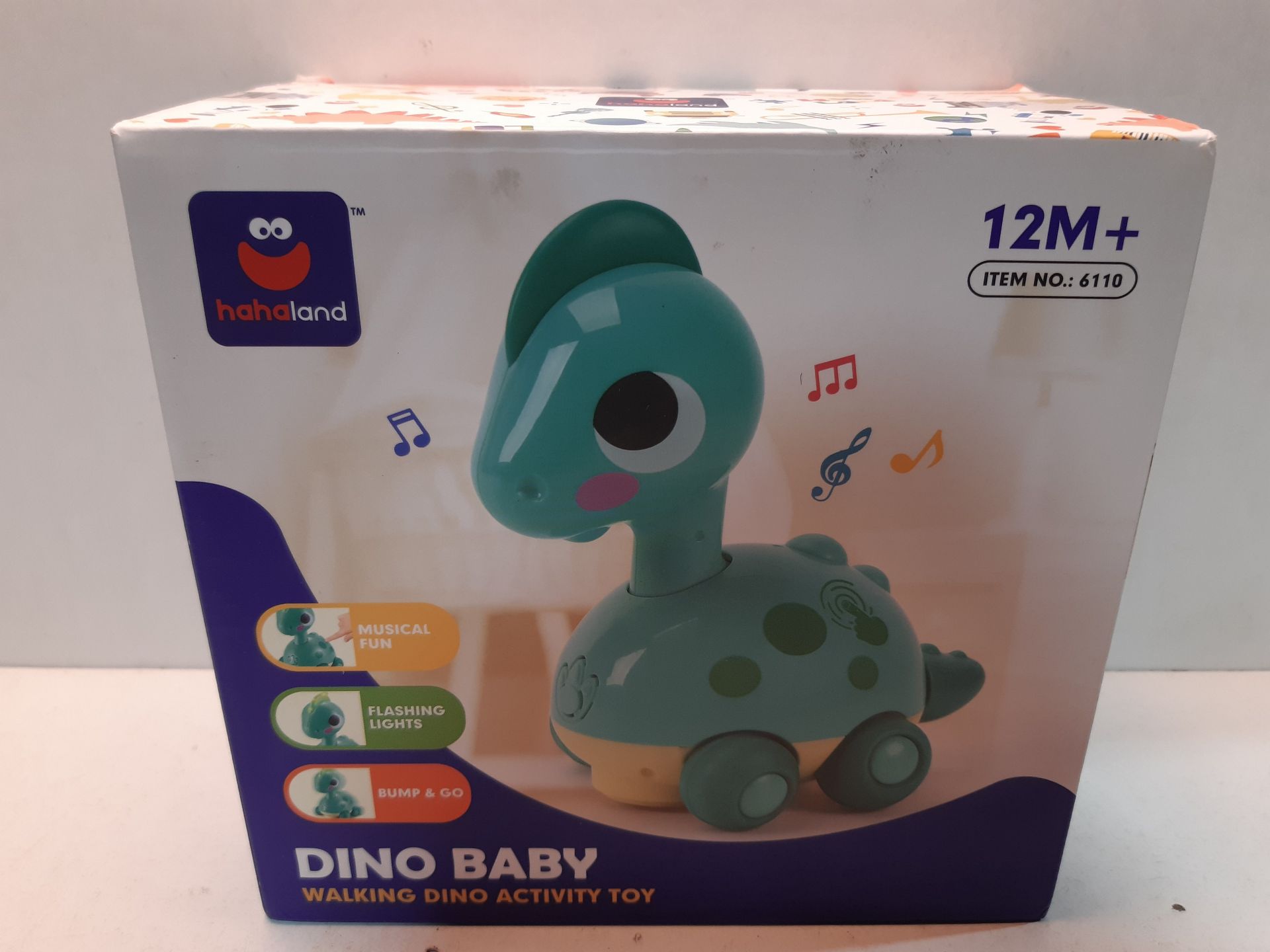 RRP £19.88 CubicFun Touch & Go Musical Light Crawling Dinosaur - Image 2 of 2
