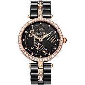 RRP £80.76 BUREI Ceramic Ladies Watches with Date Calendar and