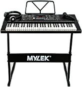 RRP £84.95 Mylek Keyboard Piano Electronic 61 Music Keys - Portable Musical Teaching Kids