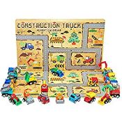 RRP £17.99 KreativeKraft Advent Calendar 2021 with 24 Construction Truck Toys