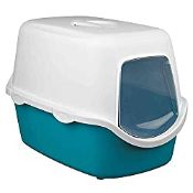 RRP £20.99 Trixie Vico Litter Tray for Cats Turquoise/White